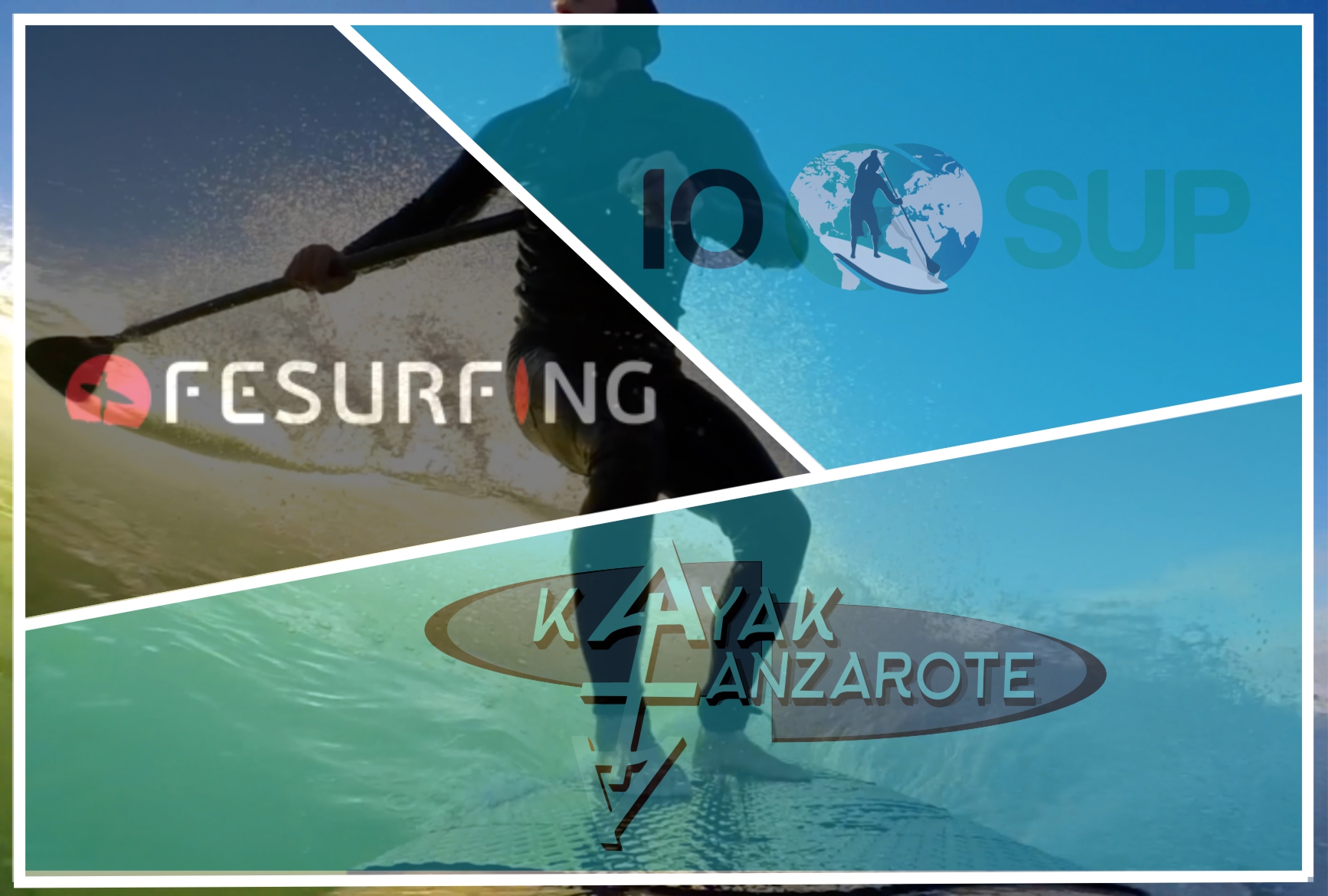 Image logos Kayaklanzarote, Iosup and fesurf