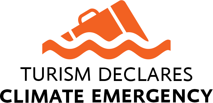 Logo image, Tourism Declares Climate Emergency