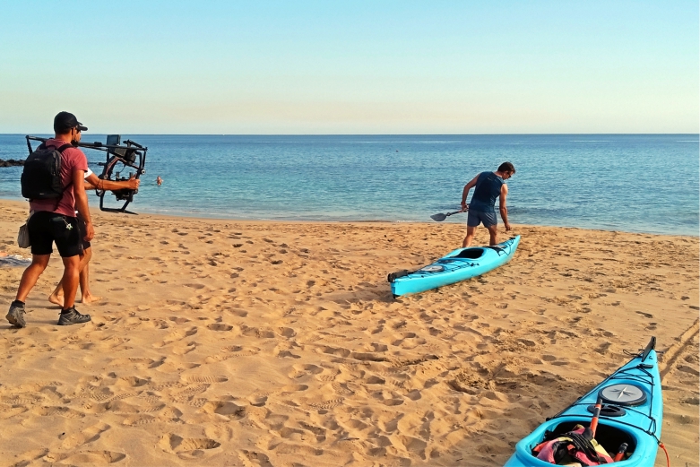 Kayak Lanzarote participe à l'enregistrement de l'un des épisodes de (Tocando el Cielo) pour RTV Canaria.